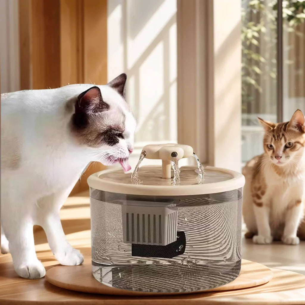 1.5L Ultra-Quiet Smart Cat Water Fountain with Automatic Filter and Burnout Prevention Recirculating Dog Water Dispenser Pump