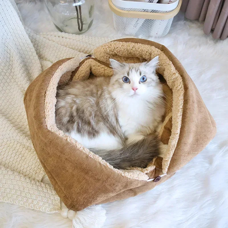 Warm Thickened Cat Bed Soft Multifunctional Foldable Pet Mat for Cats Small Dogs Indoor Kitten Bed Cat Sleeping Mat Pet Supplies